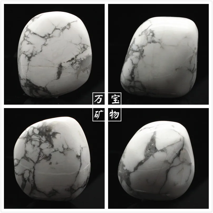 

Natural 35-45mm polished white turquoise stone carving small stones small mineral crystals teaching material specimens