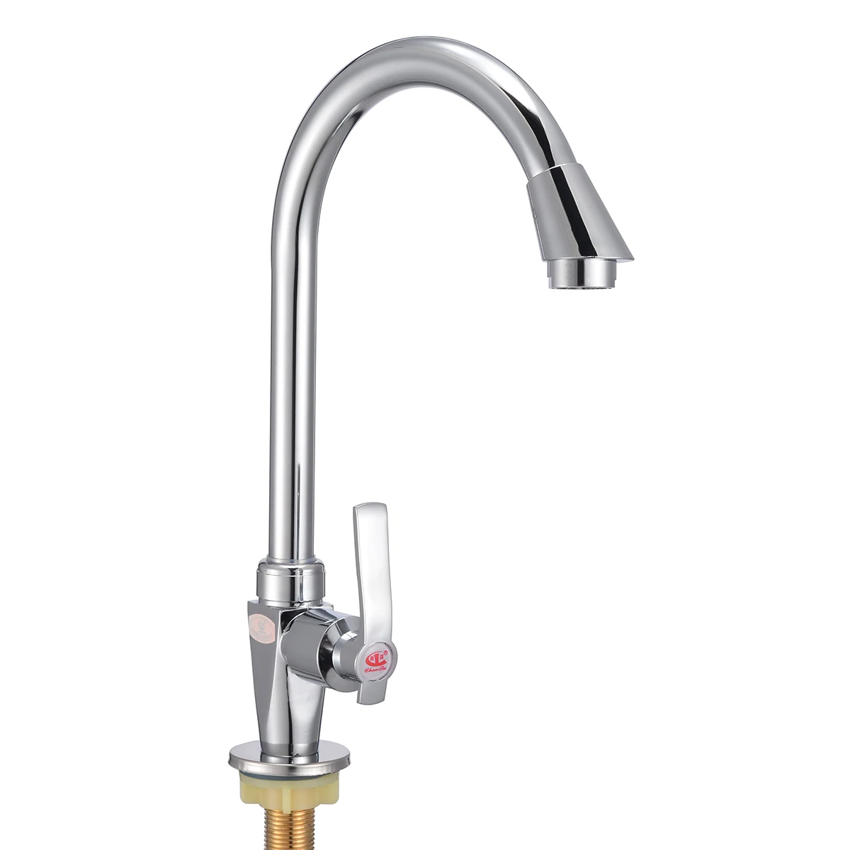 Mayitr 360 Degree Swivel Alloy Cold Kitchen Tap Single Hole Water Tap Kitchen Spout Faucet For Kitchen Hardware Supplies