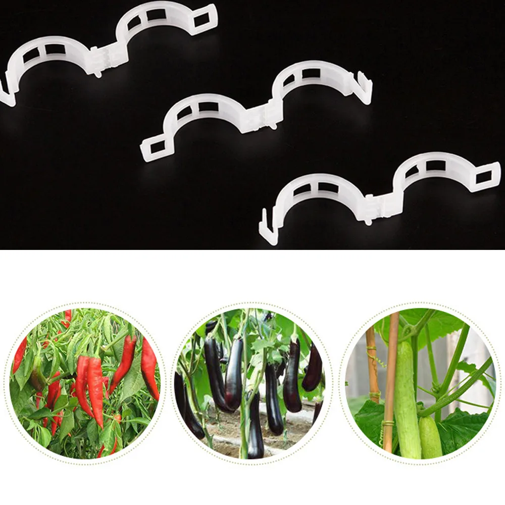 

150 Pieces Tomato Veggie Garden Plant Support Clips Tomato Clips Trellis Garden Flower Vegetable Binder Twine Plant Support