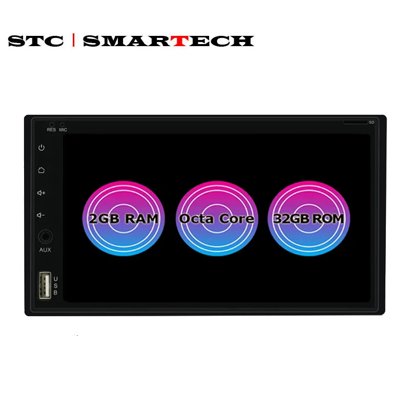 

SMARTECH Universal 2Din Android 8.1 Car Radio GPS Navigation Autoradio System Support AV Out WIFI DAB OBD DVR TPMS 3G 170mm*96mm