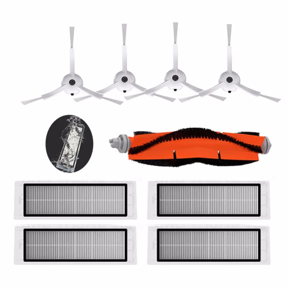 9pcs Hepa filter Vacuum Cleaner Side Main Brush High-efficient Cleaning Sweeping Suitable for Xiaomi Mi Robot parts Accessories | Бытовая