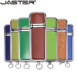 JASTER Бизнес металлическая кожа Usb Flash Drive 4 GB 8 GB 16 GB флэш-накопитель 32 gb Флешка 64 ГБ для более 10 шт, Бесплатная логотип
