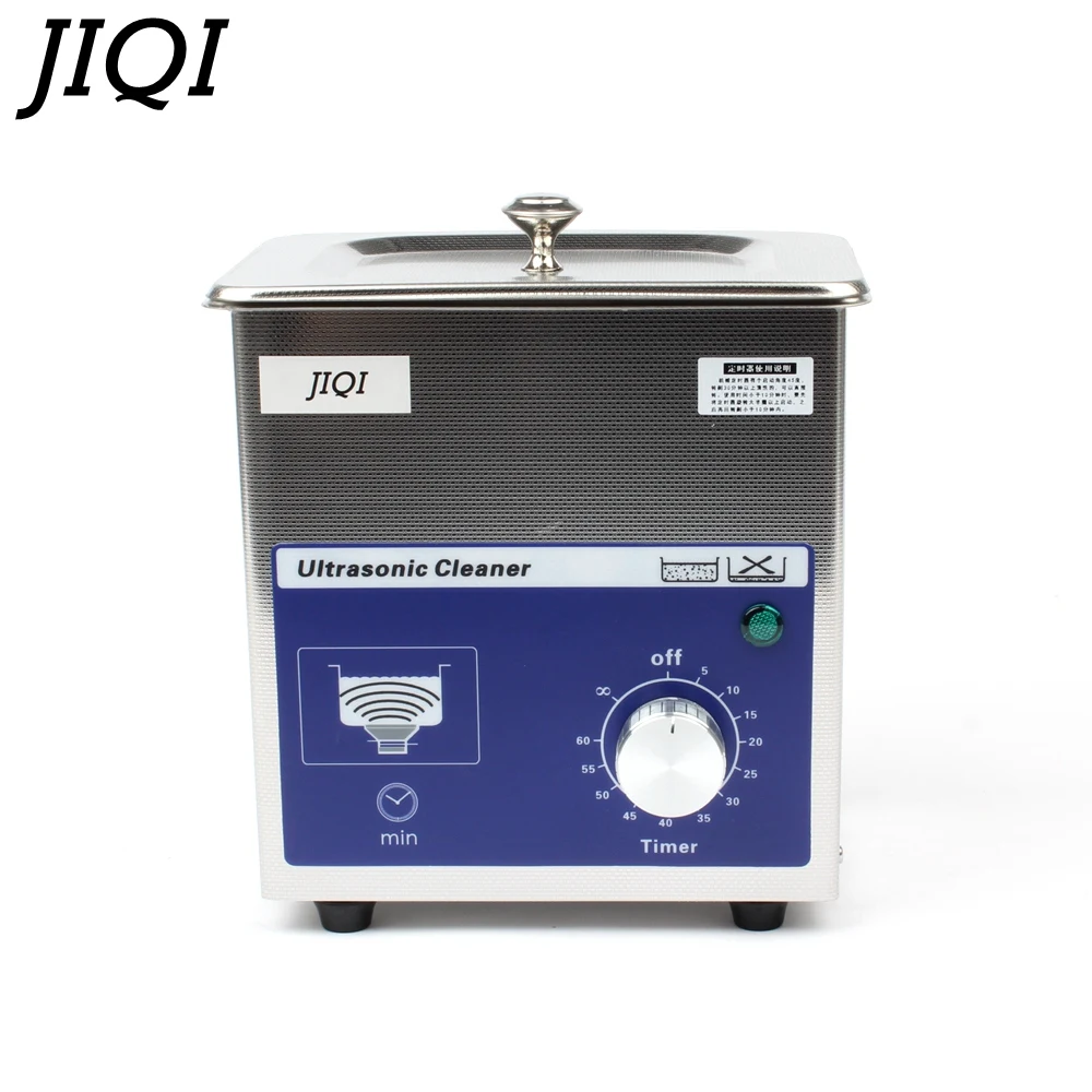 Online JIQI 700ml edelstahl Ultraschall reiniger timer Bad Digitale Ultraschall Welle reinigung tank für münzen Nagel reinigung werkzeug teil