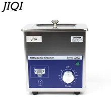 JIQI Ultrasonic cleaner timer 80w 0 7L 40KHZ for Household glasses jewelry Dental Watch Toothbrushes Cleaning