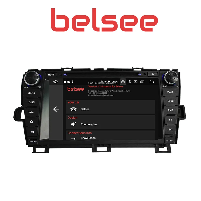 Clearance Belsee 4GB GPS Android 8.0 Car DVD Radio Multimedia Player Head Unit for Toyota Prius Left Hand Drive 2009 2010 2011 2012 2013 1