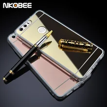 NKOBEE For Huawei Honor 8 Case Mirror Soft TPU Cover For Honor 8 Case Original Silicone For huawei Honor 8 Mobile Phone Funda