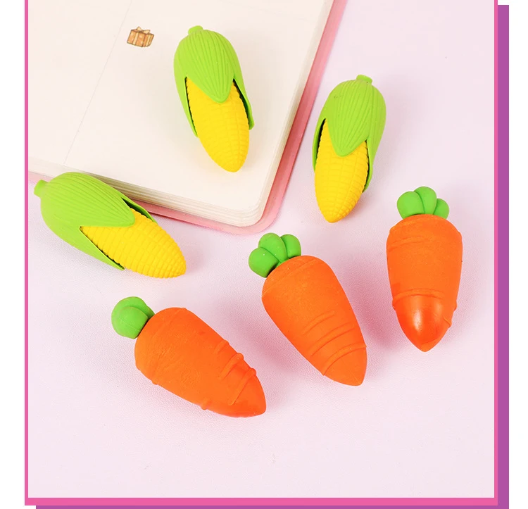 Borrachas para Presente do Estudante Papelaria para a Escola Kawaii Crianças Borracha Bonito Milho Cenoura Quebra-cabeça Kpop Prêmios Novidade 30 Pçs 4 30 pçs kawaii crianças borracha bonito milho