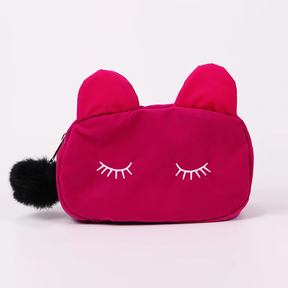 1 шт. милый кавайный котик леди Hairball канцелярские принадлежности на молнии Карандаш Чехол сумка офисные школьные принадлежности подарок - Цвет: Rose Red