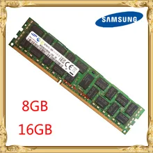 Samsung память сервера DDR3 8 Гб оперативной памяти, 16 Гб встроенной памяти, 1333 МГц 1600 1866 ECC REG DDR3 PC3-12800R регистрация DIMM Оперативная память 240pin 12800 8G 2RX4 X58 X79