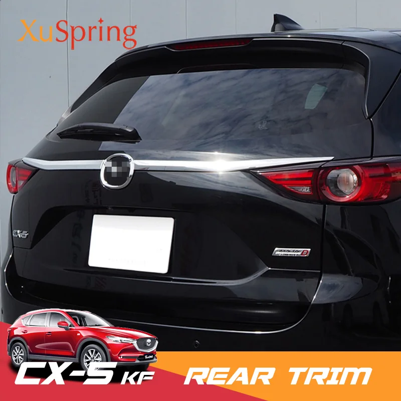 

Car Back Rear Tail Box Door Trim Stickers Strips Chrome Moulding For Mazda CX-5 CX5 2017 2018 2019 KF