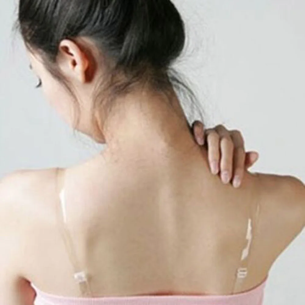 

1 Pair Adjustable Underwear Straps Invisible Transparent Frosted Shoulder Straps Bra Intimates Accessories
