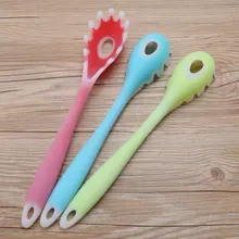 Colher de silicone multifuncional para massas, garfo, filtro, colher, acessórios de cozinha, lb 340, 1 peça