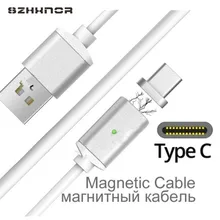 Светодиодный магнитный USB C 3,0 USB магнит Plug& Тип C USB Зарядное устройство для samsung Xiaomi mi 8 a1 mi x 2 huawei p20 pro lite honor 10 9