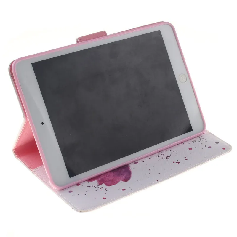 Lovly Flower Flip Wallet Case For Apple iPad Mini Cover For Mini 2 Mini1 Mini 3 Case PU Leather Stand Tablet Cover Case Fundas (7)
