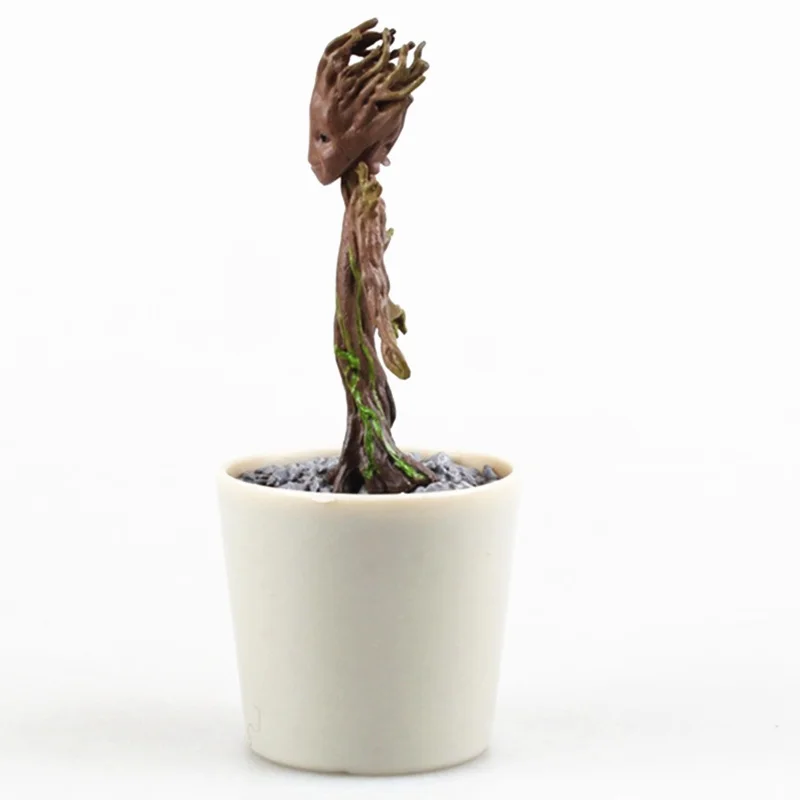 Disney Baby Groot Flowerpot Model Galaxy Guard Action Figure Tree Man Pose Model Anime Decorative PVC Statue Child Toy Model