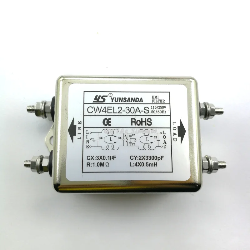 

Single phase AC EMI two stage power filter 220V servo anti-interference CW4EL2-30A6A10A 20A-S