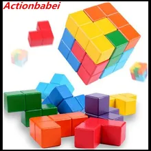 Actionbabei мини деревянный лабиринт куб 7 шт. 3D головоломка решения Ум Игра дети подарок развивающие игрушки