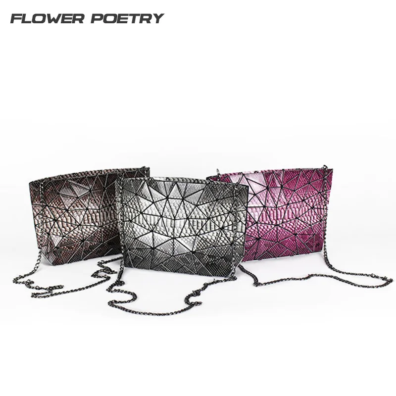 

Flower Poetry Fashion Serpentine Print messenger bag designer bag handbag woman chain geometric shoulder bag for teenage girl