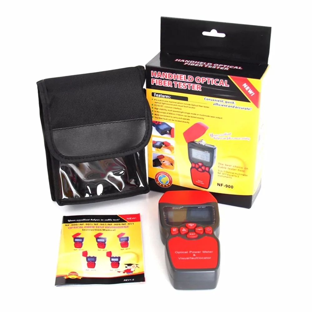 

NOYAFA NF-907 2-in-1 Optical Multimeter Handheld Optical Fiber Tester LCD Optical Power Meter Tester Visual Fault Locator