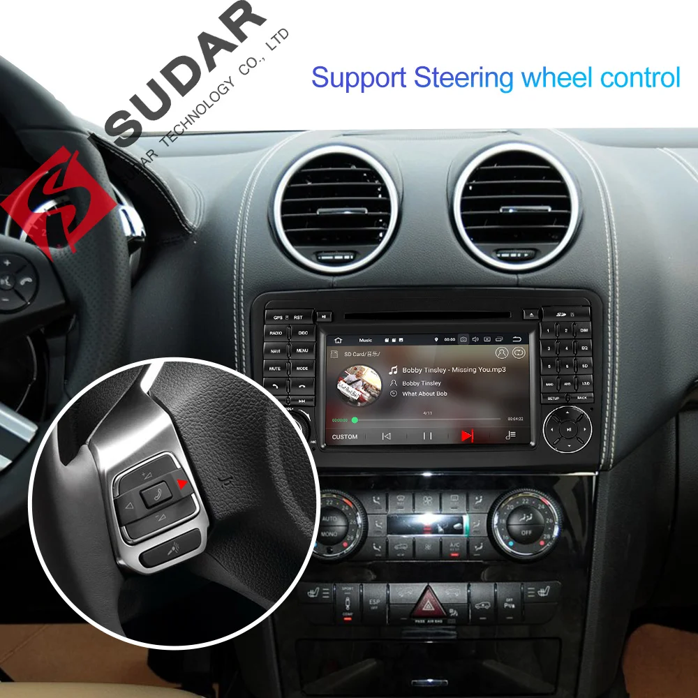 Cheap Isudar Car Multimedia Player 2 Din Android 9 For Mercedes/Benz/GL ML CLASS W164 ML350 GPS Auto Radio DVD Player DSP Octa Core FM 2