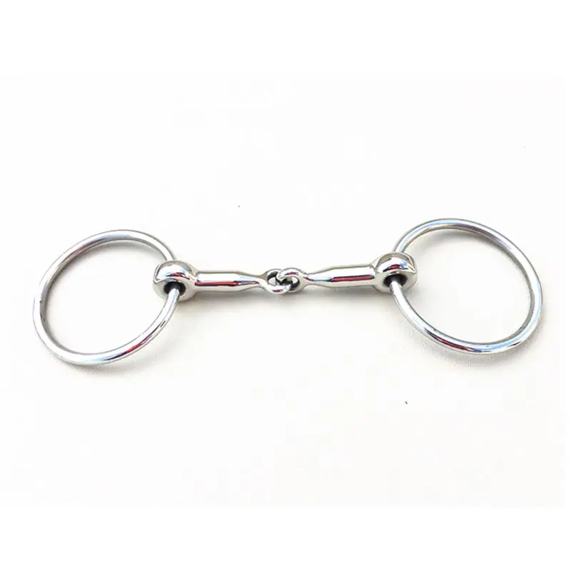 Stainless Steel Ring Snaffle Bit 10cm Mouthpiece Pony's Bit Horse Equipment