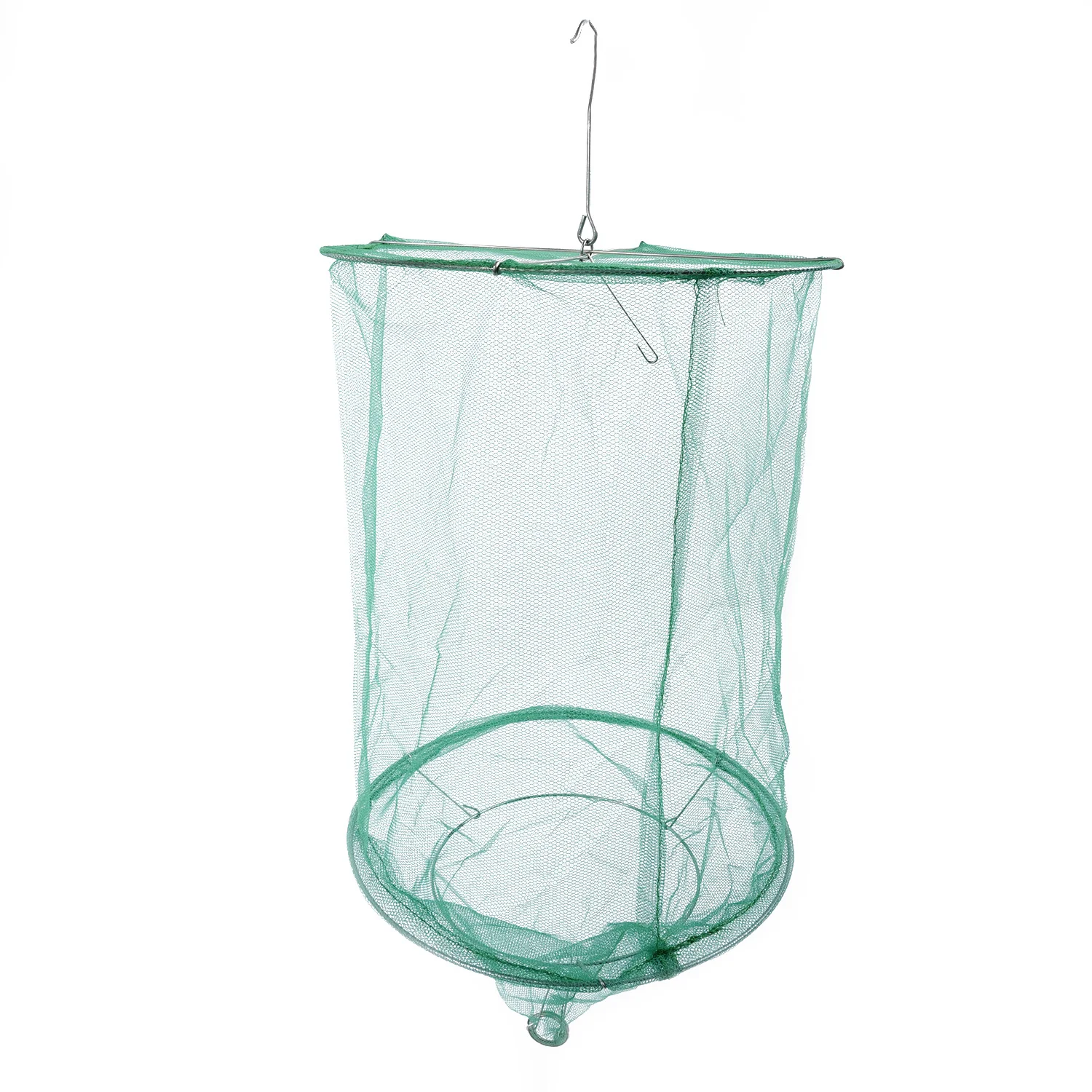 

Green Folding Hanging Fly-catcher Killer Cage Net Trap For Horse Farm Pasture Pest Control Reusable Hanging Fly Catcher Killer
