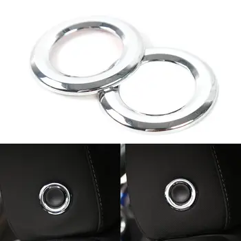 

2x Seat Back Pillow Adjustment Decoration Button Ring Trim Cover Car Styling Sticker Shiny Silver Fit For Chevrolet Camaro 2017