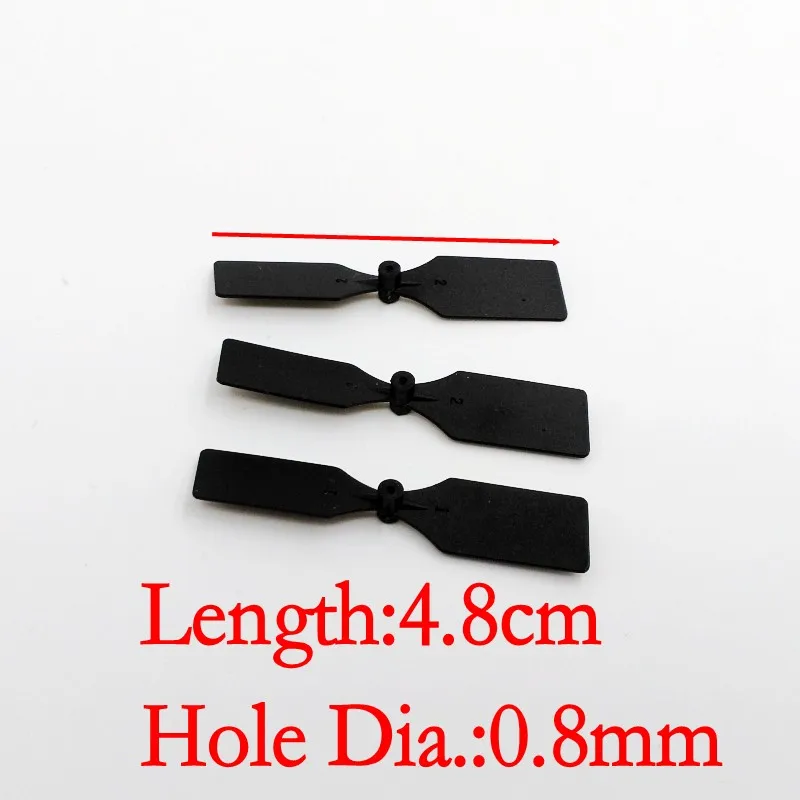 

3pcs as showing 4.8cm 0.8mm Tail Blades Rotors DIY R/C Helicopter Spare Parts Access