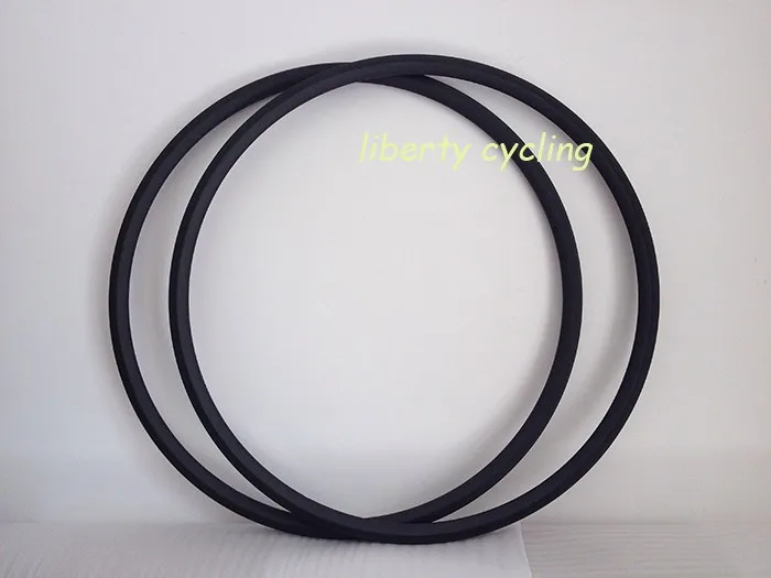 Clearance DEERACE 1 pair of Lightweight 24mm 700c Tubeless Ready Carbon Clincher Road Bicycle Wheel Rims Bike Rim, 23mm Width 0
