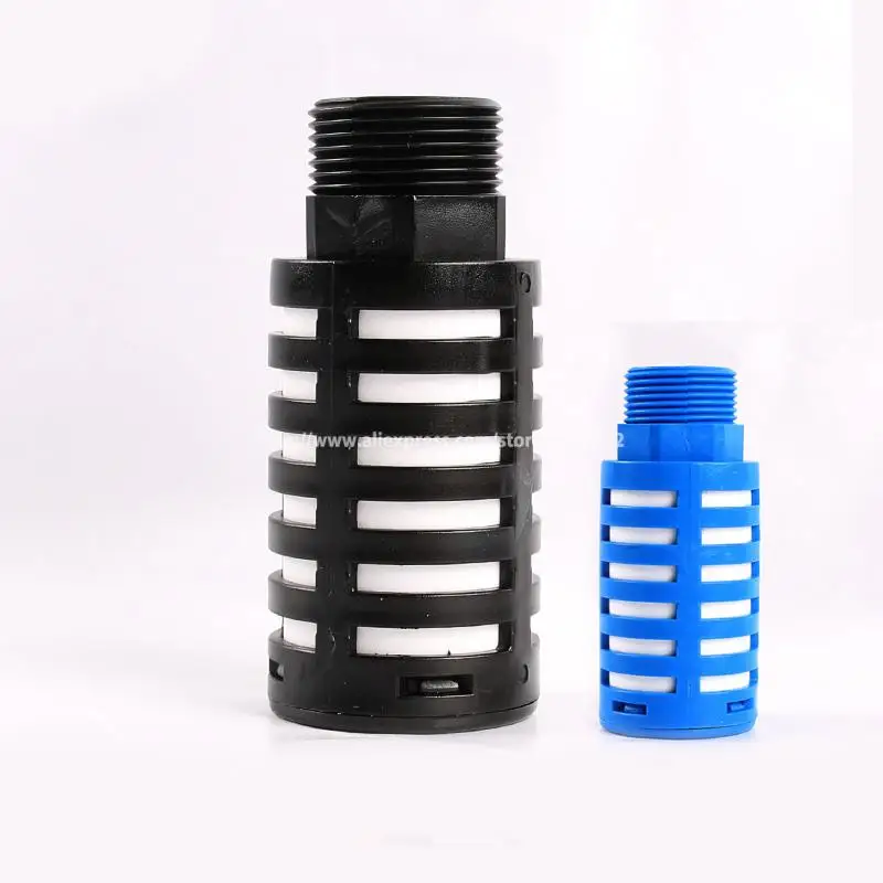 Thread 1" Pneumatic Muffler Plastic Mufflers 1 Inch Black And Blue Psl