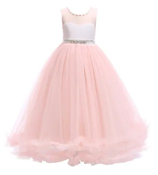 

Retail 6354 Diamond Maxi Princess Costume Sleeveless Baby Girl Dress Summer Wedding Party Kids Dress For Girls baby girl clothes