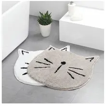 Милый Придверный коврик поглотитель из микроволокна кошка коврики для ванной комнаты, коврик для передней двери ковер пол ковер, кошка формы пол Karpet для детской комнаты