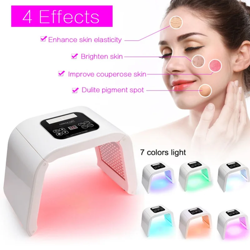 

Led Mask Facial Light Therapy Skin Rejuvenation Device Spa Acne Remover Anti-Wrinkle BeautyTreatment 7 Colors