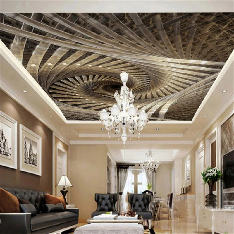 

Wellyu 3D спиральное Королевское геометрическое искусство Зенит Большое Настенное панно на заказ зеленые обои papel де parede para quarto росписи