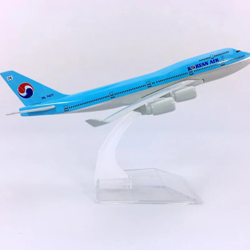 16 см 1:400 Boeing B747-400 простая модель воздушный корейский самолет с базовым сплавом самолет коллекционный дисплей игрушка модель украшения