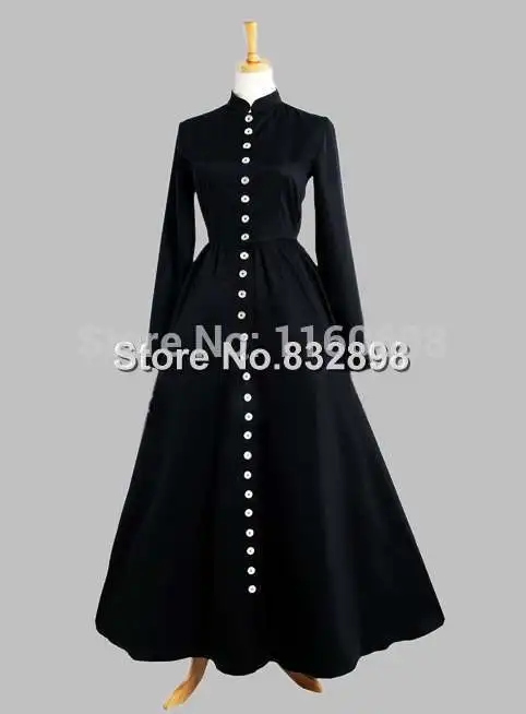 victorian era black dress