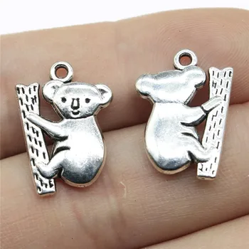 

Charms Koala DIY Jewelry Findings 15pcs/lot Antique Silver Color 0.8x0.6 Inch (20x14mm) Koala Charms