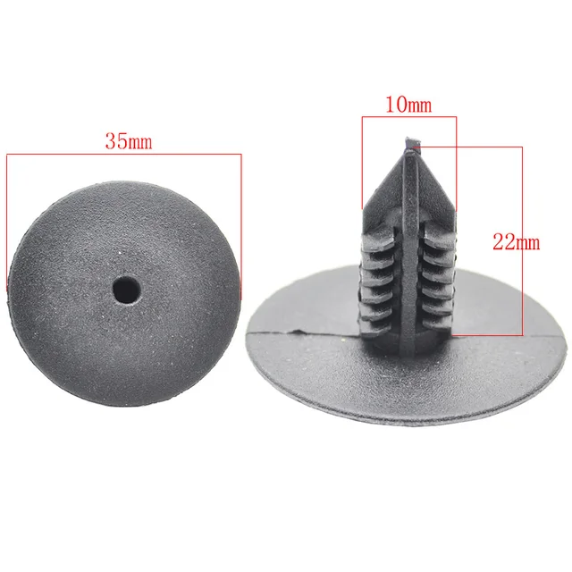 50Pcs 10mm For Toyota VW Renault Plastic Rivets Fasteners Door Fender Bumper Cover Push Pin Clips Clip 2