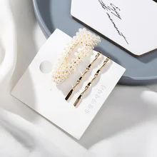 MENGJIQIAO корейская мода искусственный жемчуг заколки для волос Заколки для женщин девочек тиара металлические шпильки свадебные аксессуары для волос