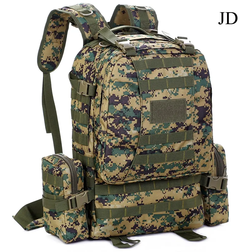 Протектор Плюс Тактический комбинированный рюкзак военный Открытый походный рюкзак дорожная походная сумка Большой Вместительный рюкзак 50л - Цвет: JD