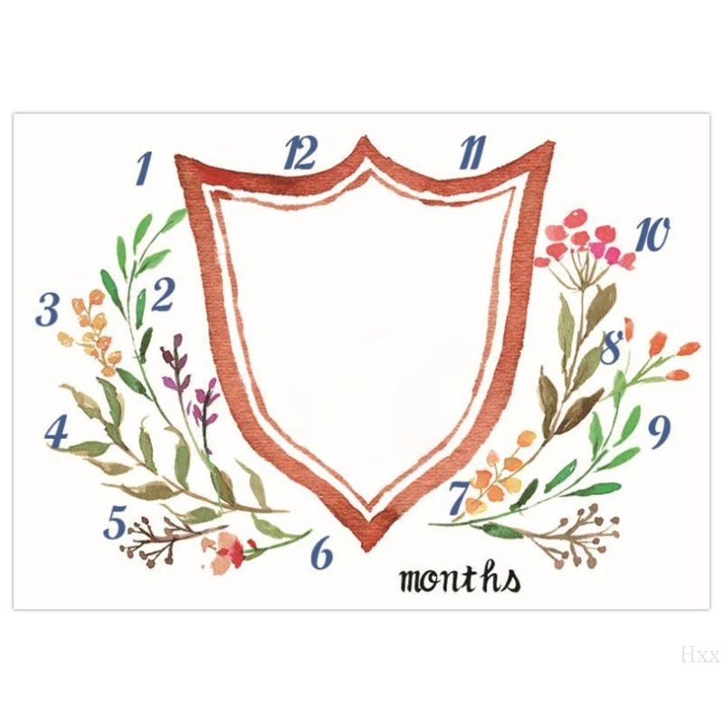 

New Baby Monthly Milestone Anniversary Blankets Newborn Photo Photography Props Infants Growth Commemorative Blanket