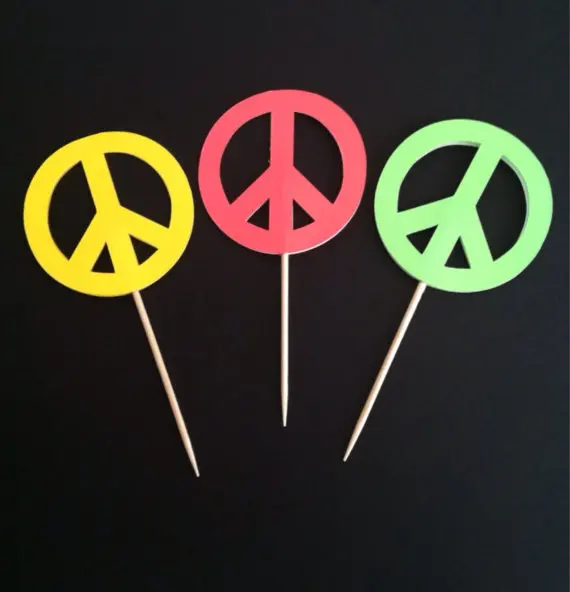 Peace Signs Cupcake Toppers Bachelorette Bridal Baby Shower Classy Peace Sign Cake Decorations Peace Signs Cupcake Toppers Bachelorette Bridal Baby Shower Classy Peace Sign Cake Decorations