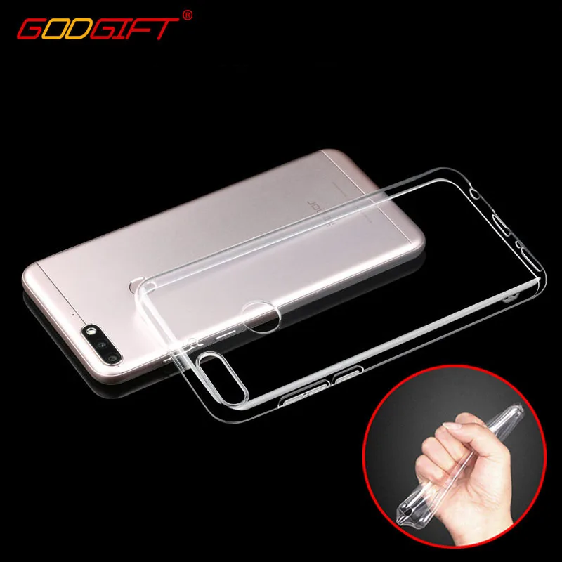 

GodGift Huawei Y7 Prime 2018 Case Luxury Huawei Y7 2018 Transparent Silicone Cover Huawei Y 7 Prime 2018 Cases Y7Prime Cover