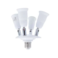 Гибкий E27 2* E14 4* E27 2* E27 ЕС к E27 удлинить светодиодный светильник лампы преобразования патрон конвертера адаптер гнездо типа MAX60W