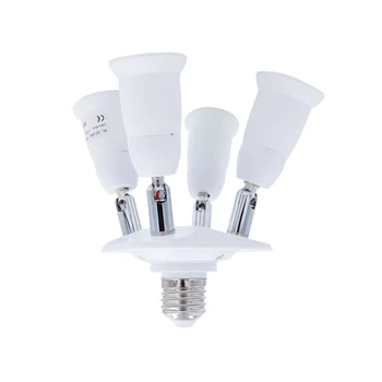 

Flexible E27 2*E14 4*E27 2*E27 EU to E27 Extend LED light Bulb Conversion lamp Holder Converters Adapter Socket Base Type MAX60W