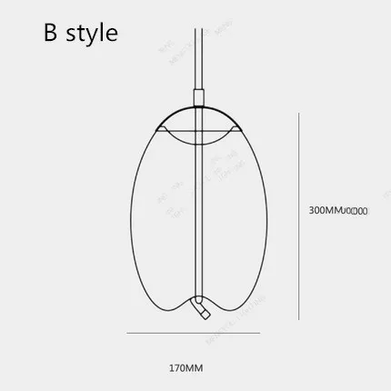 Скандинавское стекло подвесной светильник современный подвесной светильник Гостиная Столовая люминария деко крепежные лампы освещения - Цвет корпуса: B style