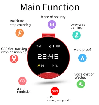 

2018 Mini GPS Positioning Pocket Watch GPS Triple Positioning GPRS Real-time Monitoring Call SOS for Kids Elderly people