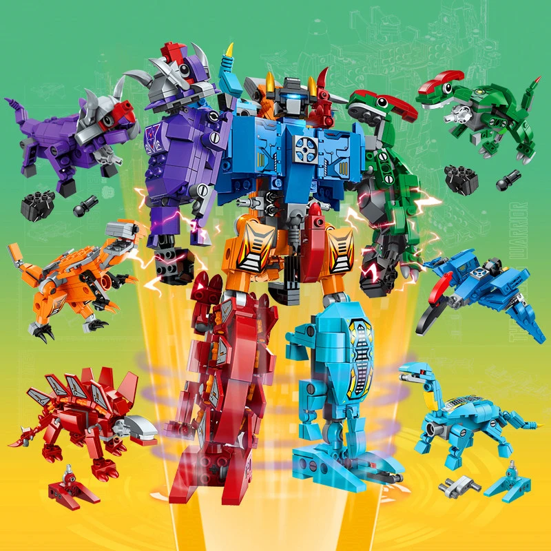 

553pcs 6in1 Children's building blocks toy Legoingly city Deformation robot figures Bricks Model Building Kits birthday gifts