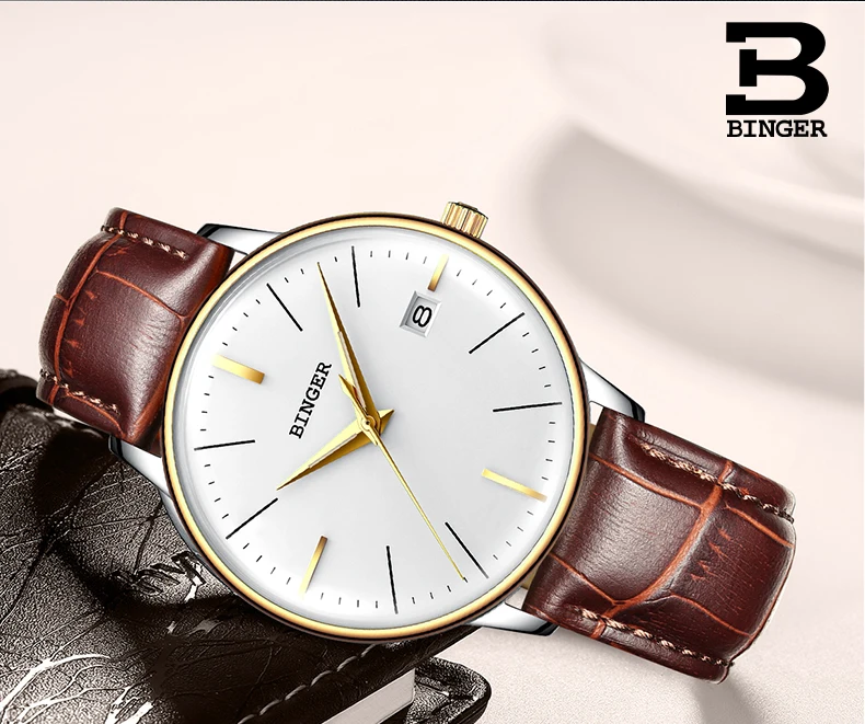 BINGER Мужские механические часы Элитный бренд Мужские часы с автоподзаводом сапфировые часы мужские часы Водонепроницаемый Reloj Hombre B5078M1