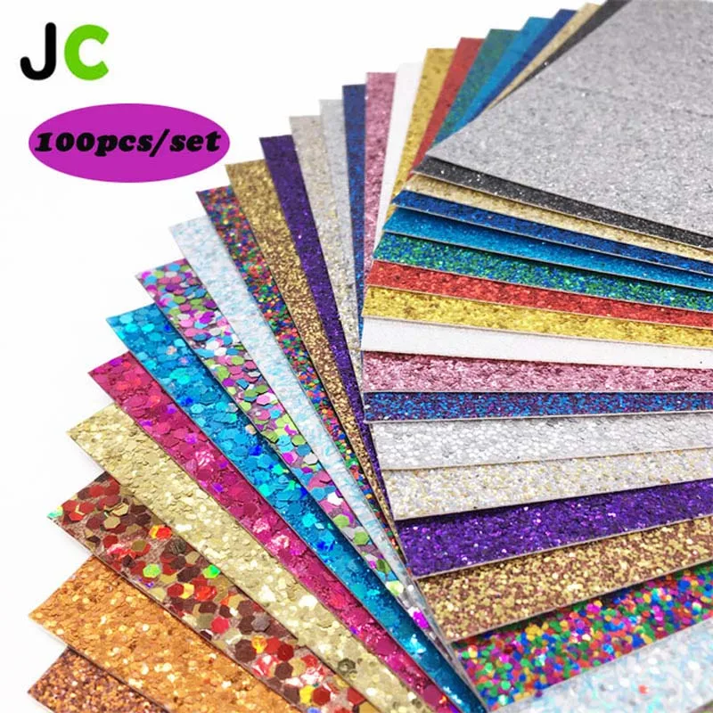 

Glitter Craft Paper Cardstock Decoration Gift Wrapper Handmade Crafts Decor DIY Card For Decoration JC 12''x12'' 100pcs/set